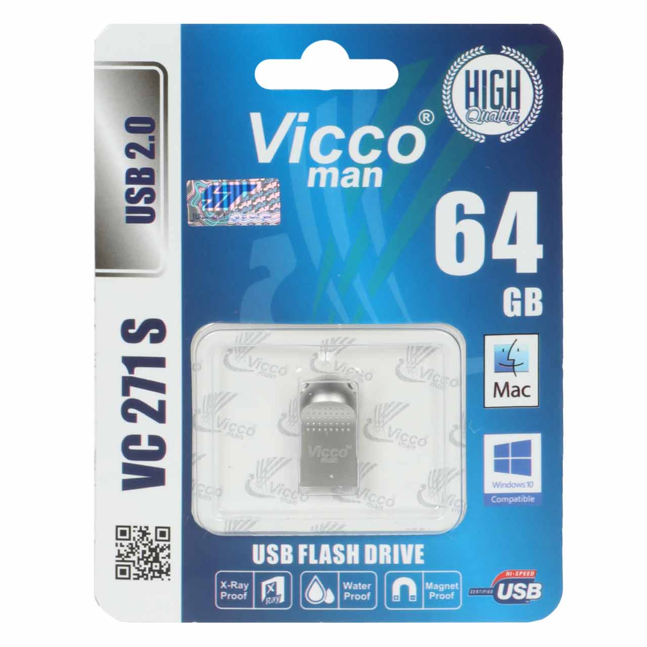 نقره ای Vicco man VC271 S USB2.0 Flash Memory-64GB